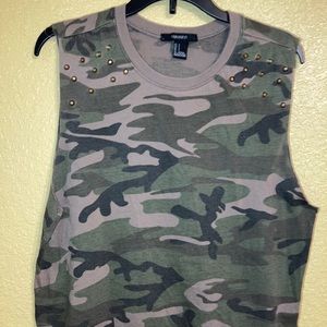 Forever 21 Camouflage Muscle tee